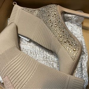 Steve Madden Maxwell Blush Rhinestone Booties